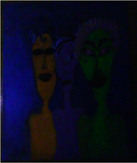 Black Light Faces Painting